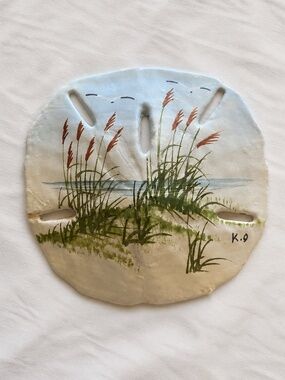 Hand-Painted Coastal Sand Dollar‎ Beach House Decor